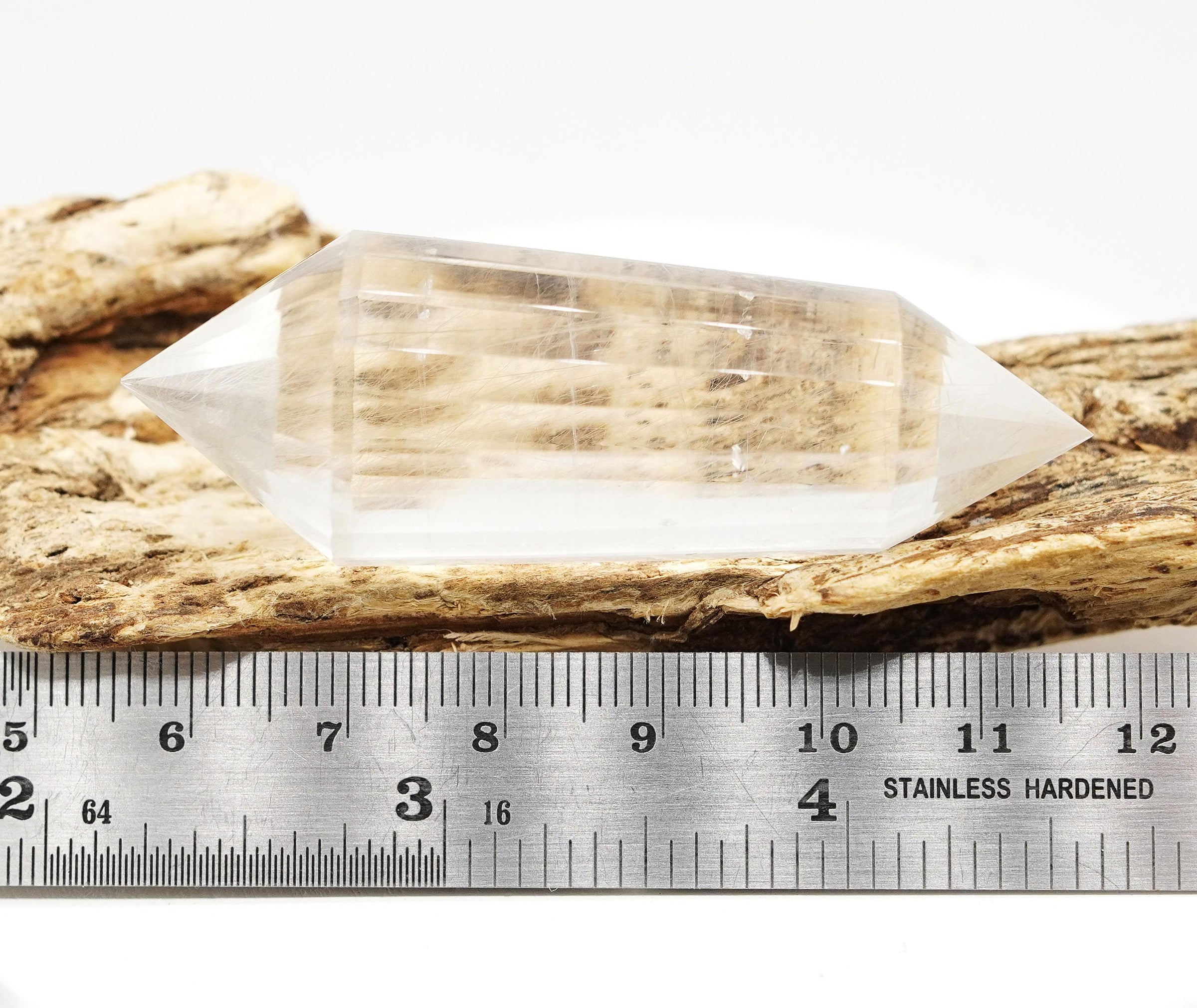 24 Sided Himalayan Rutilated Quartz Vogel Wand