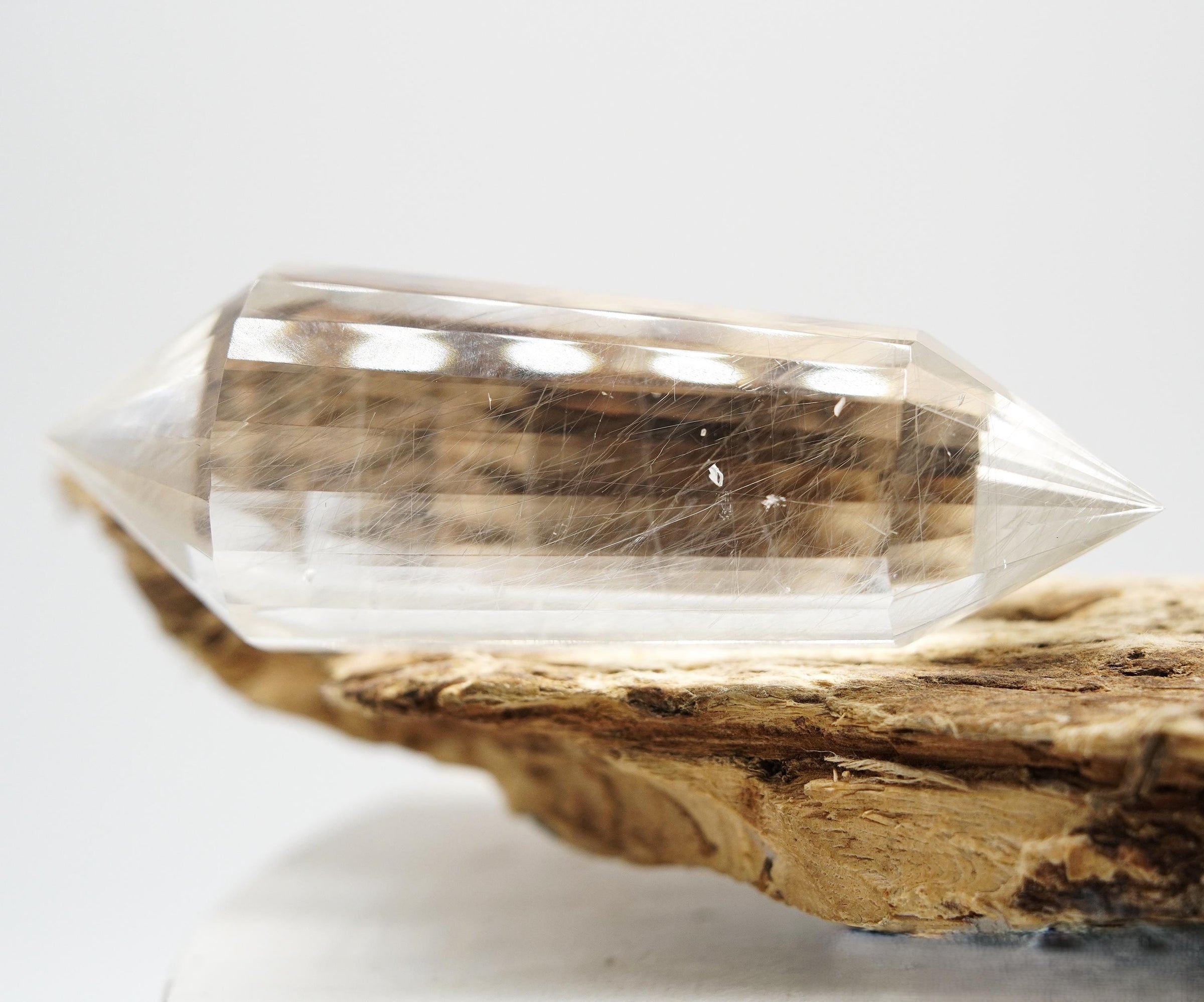 24 Sided Himalayan Rutilated Quartz Vogel Wand