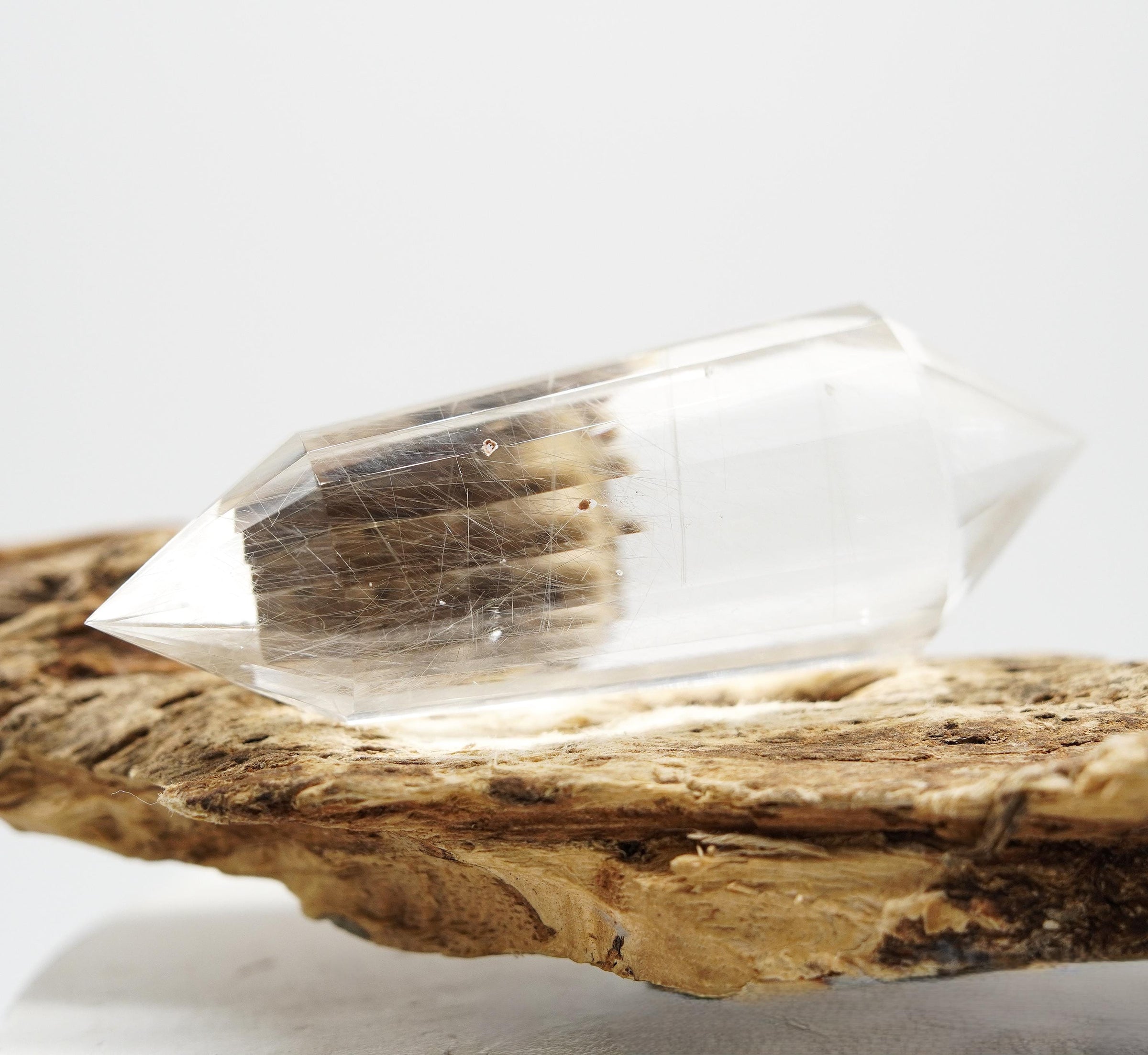 24 Sided Himalayan Rutilated Quartz Vogel Wand