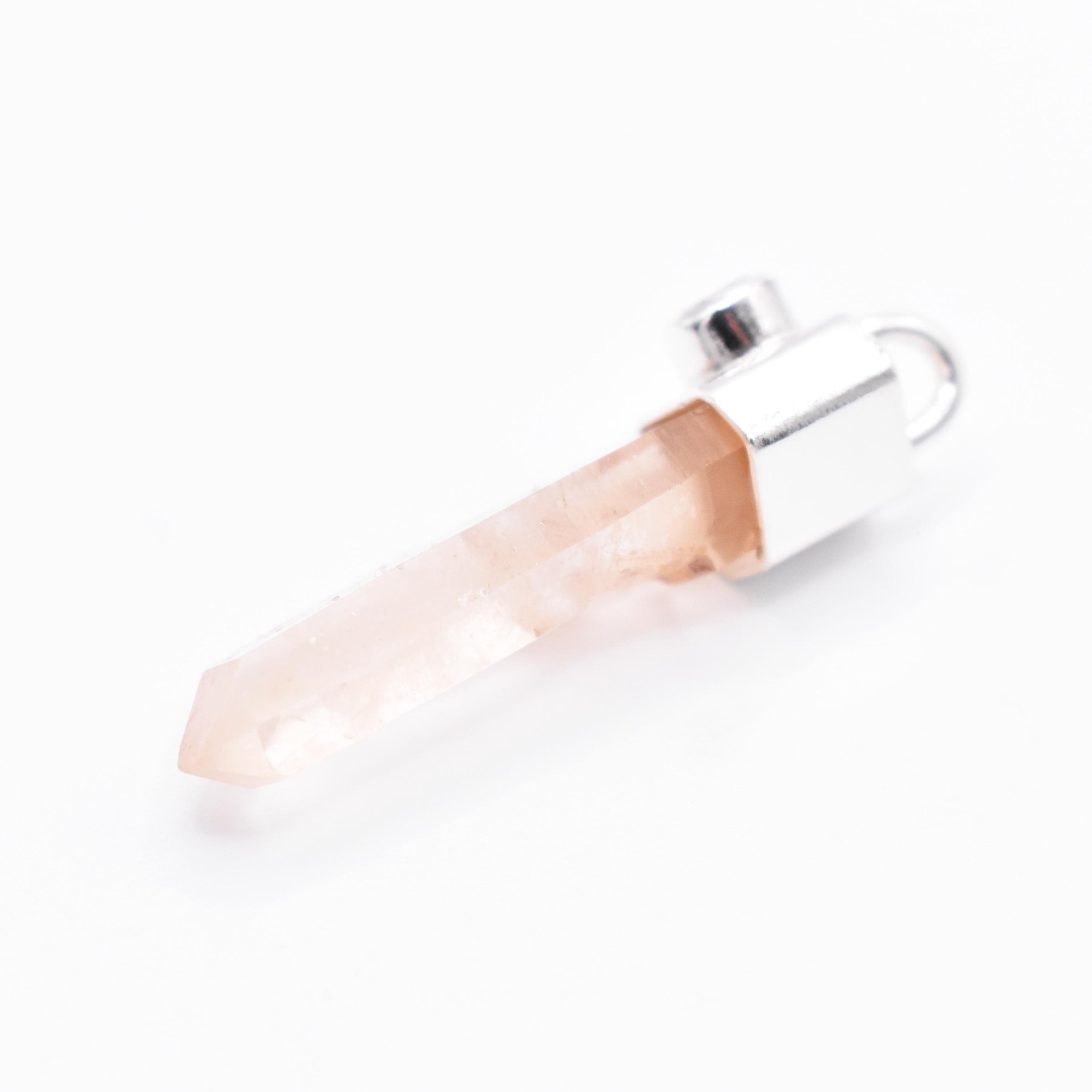 Handmade Golden Lemurian Quartz and Citrine Sterling Silver Pendant