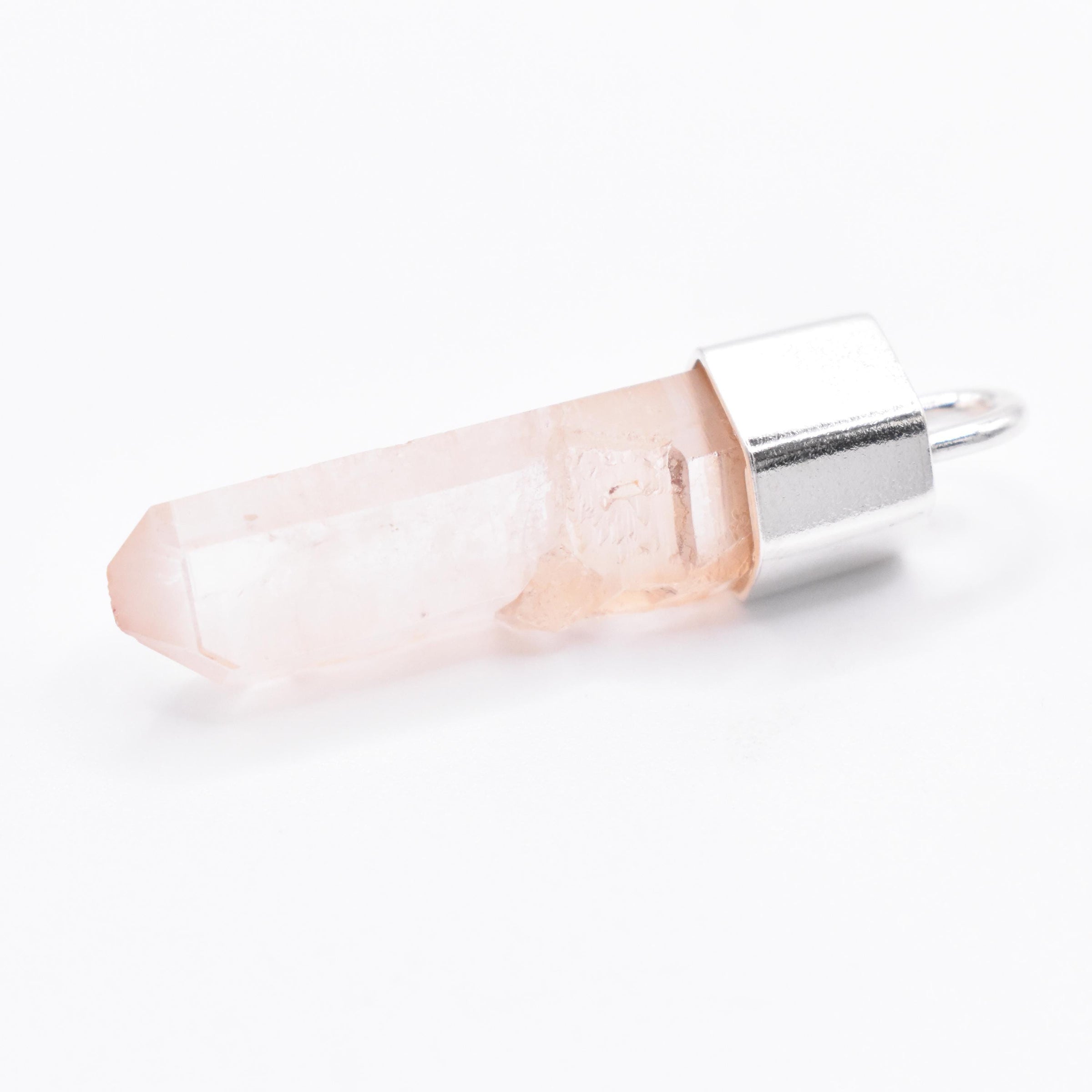 Handmade Golden Lemurian Quartz and Citrine Sterling Silver Pendant