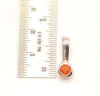 Tangerine Garnet Silver Pendant: Unique Handmade Jewellery with Natural Gemstones