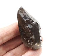 Spessartine Garnets on Self-Healed Smoky Manifestation Quartz: Rare Natural Crystal