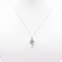 Handmade Brandberg Harlequin Quartz and Tanzanite Sterling Silver Pendant