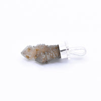 Handmade Mongolian Green Sceptre Generator Quartz Sterling Silver Pendant