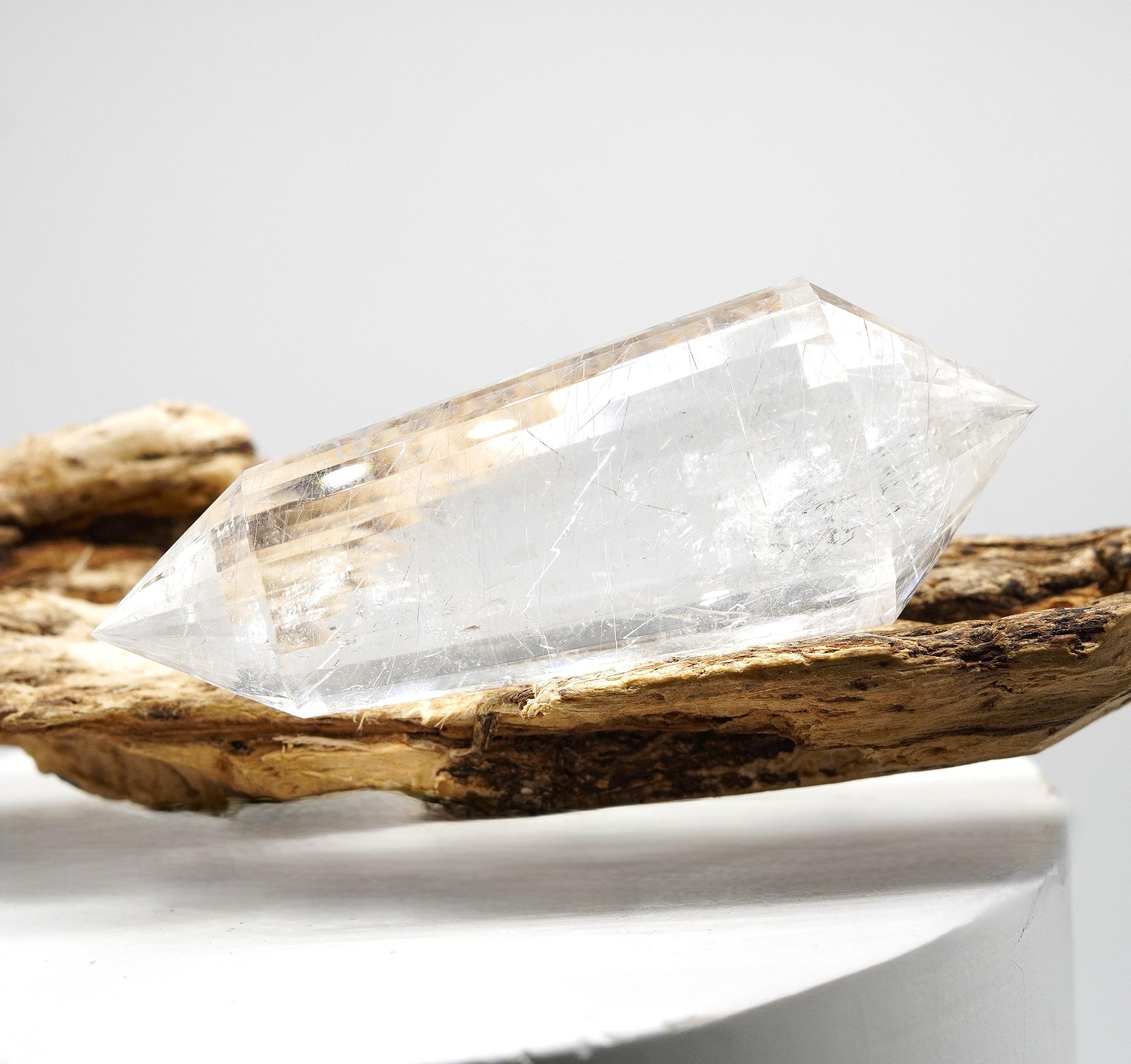 24 Sided Himalayan Rutilated Quartz Vogel Wand