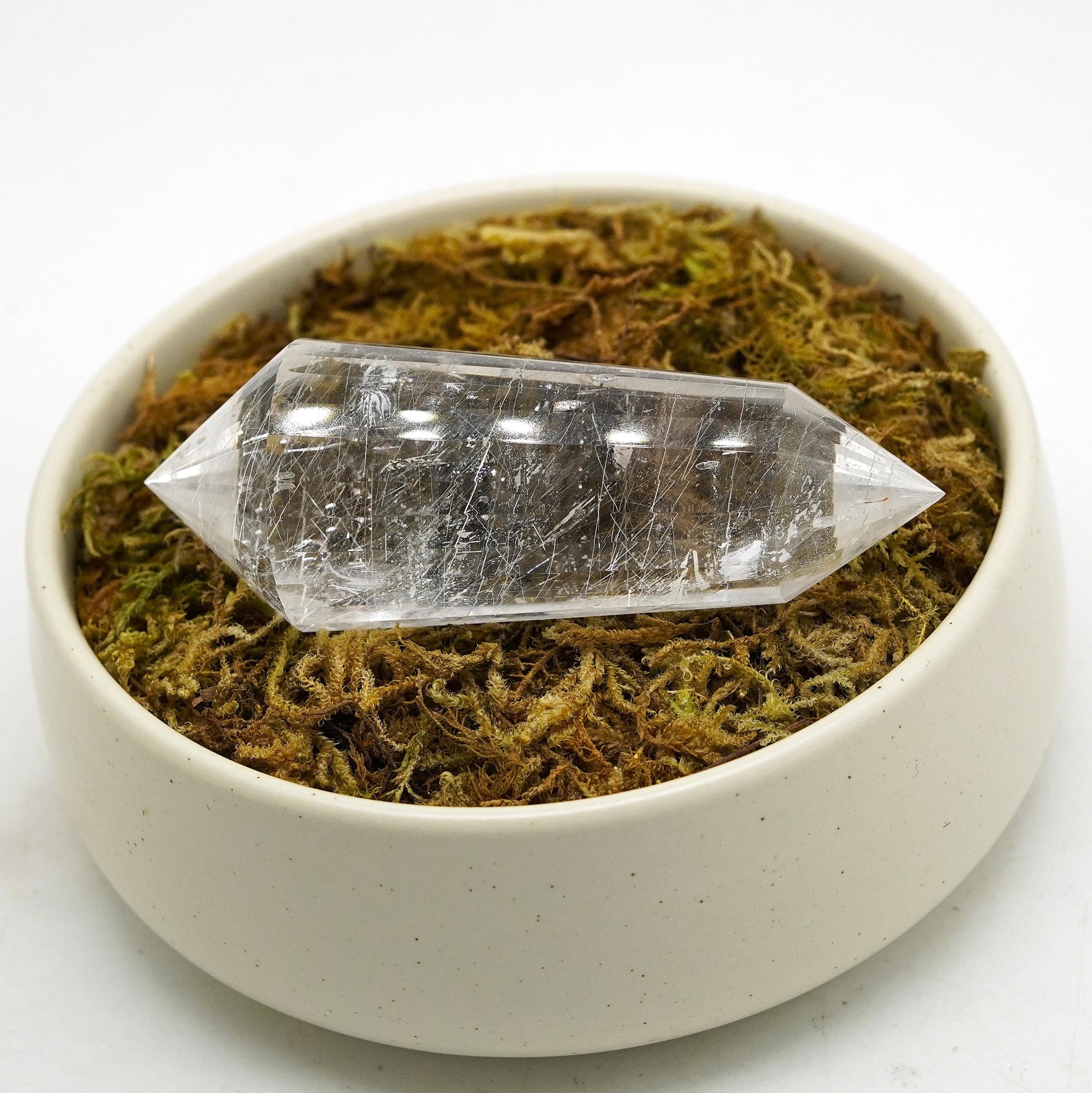 24 Sided Himalayan Rutilated Quartz Vogel Wand