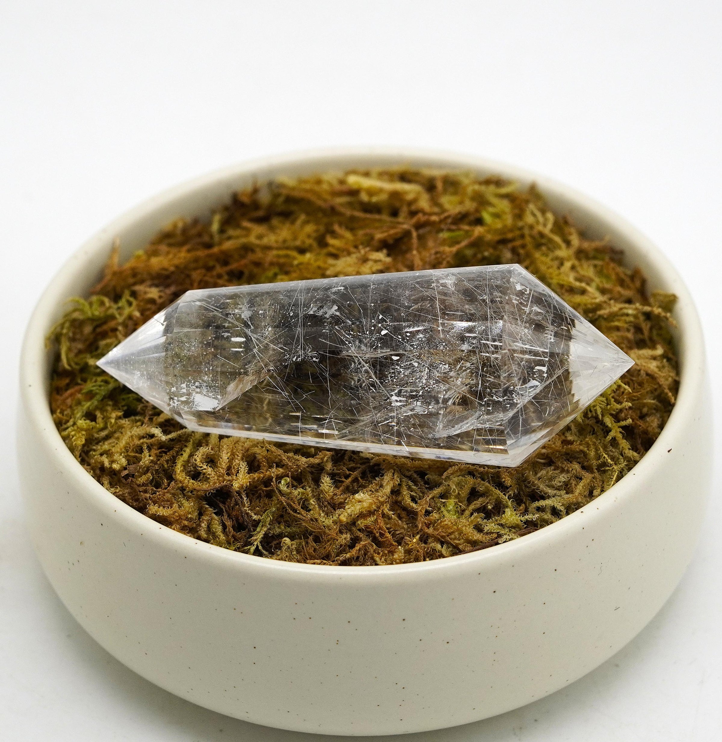 24 Sided Himalayan Rutilated Quartz Vogel Wand