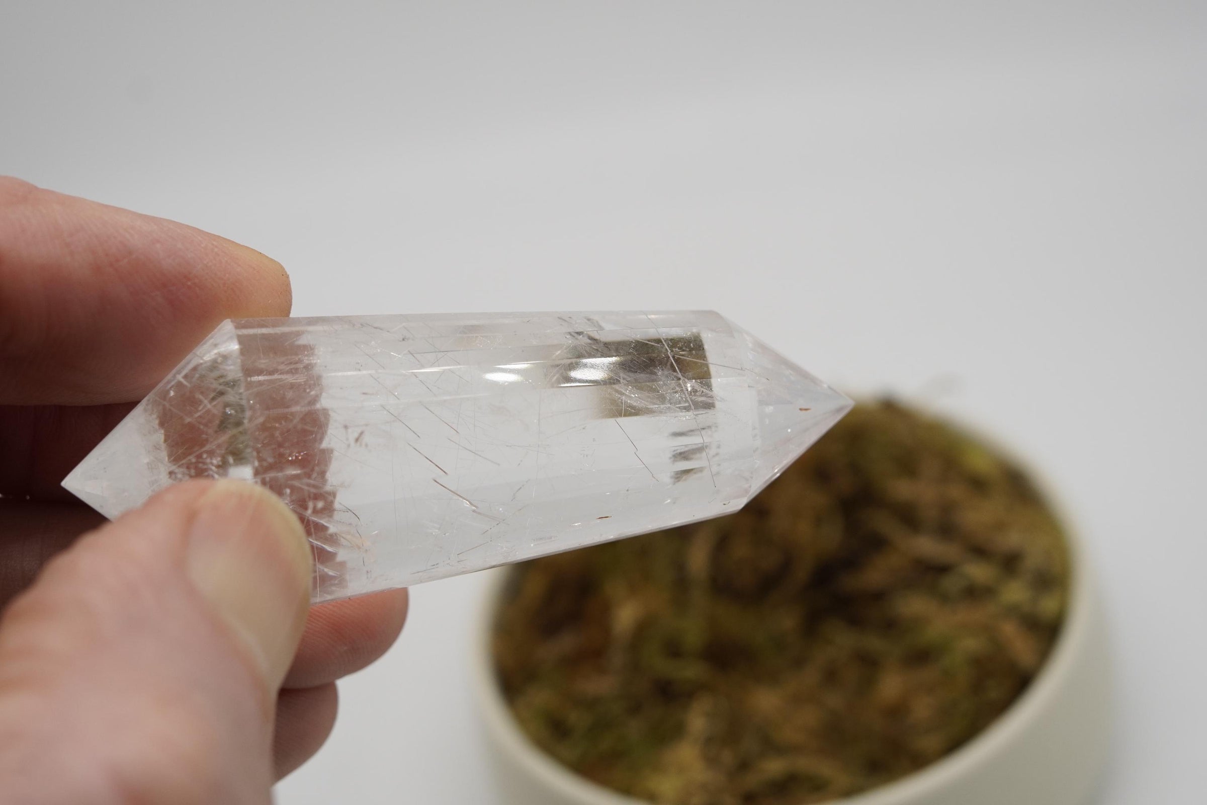 24 Sided Himalayan Rutilated Quartz Vogel Wand