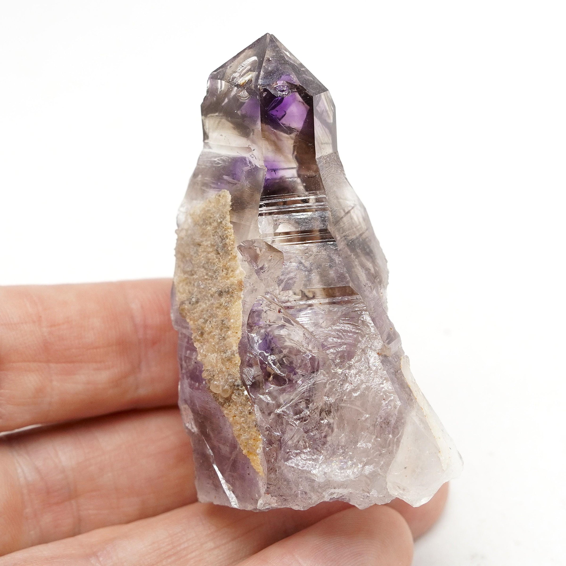 Brandberg Self-Healed Phantom Reverse Sceptre: Ethically Hand-Mined Quartz Crystal