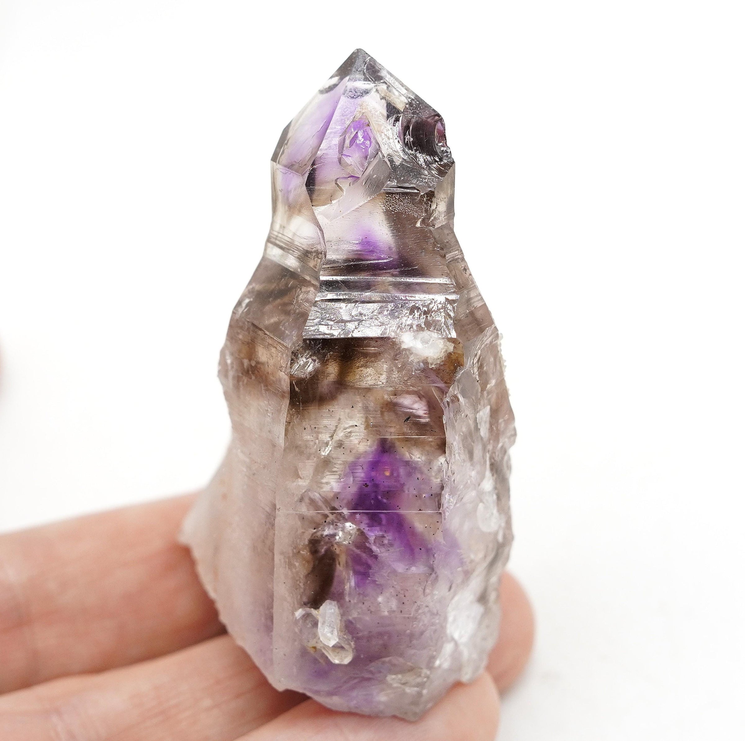 Brandberg Self-Healed Phantom Reverse Sceptre: Ethically Hand-Mined Quartz Crystal