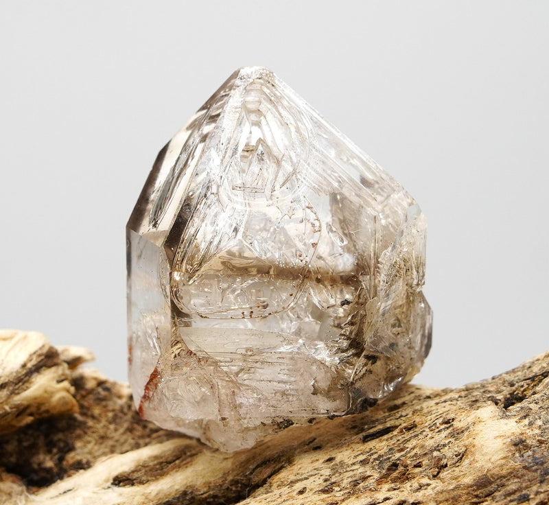 Omapeleki Brandberg Skeletal Black Phantom Manifestation Crystal: Ethically Mined Smoky Quartz