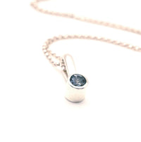 Blue Spinel Sterling Silver Pendant: Unique Handmade Jewellery with Natural Gemstones