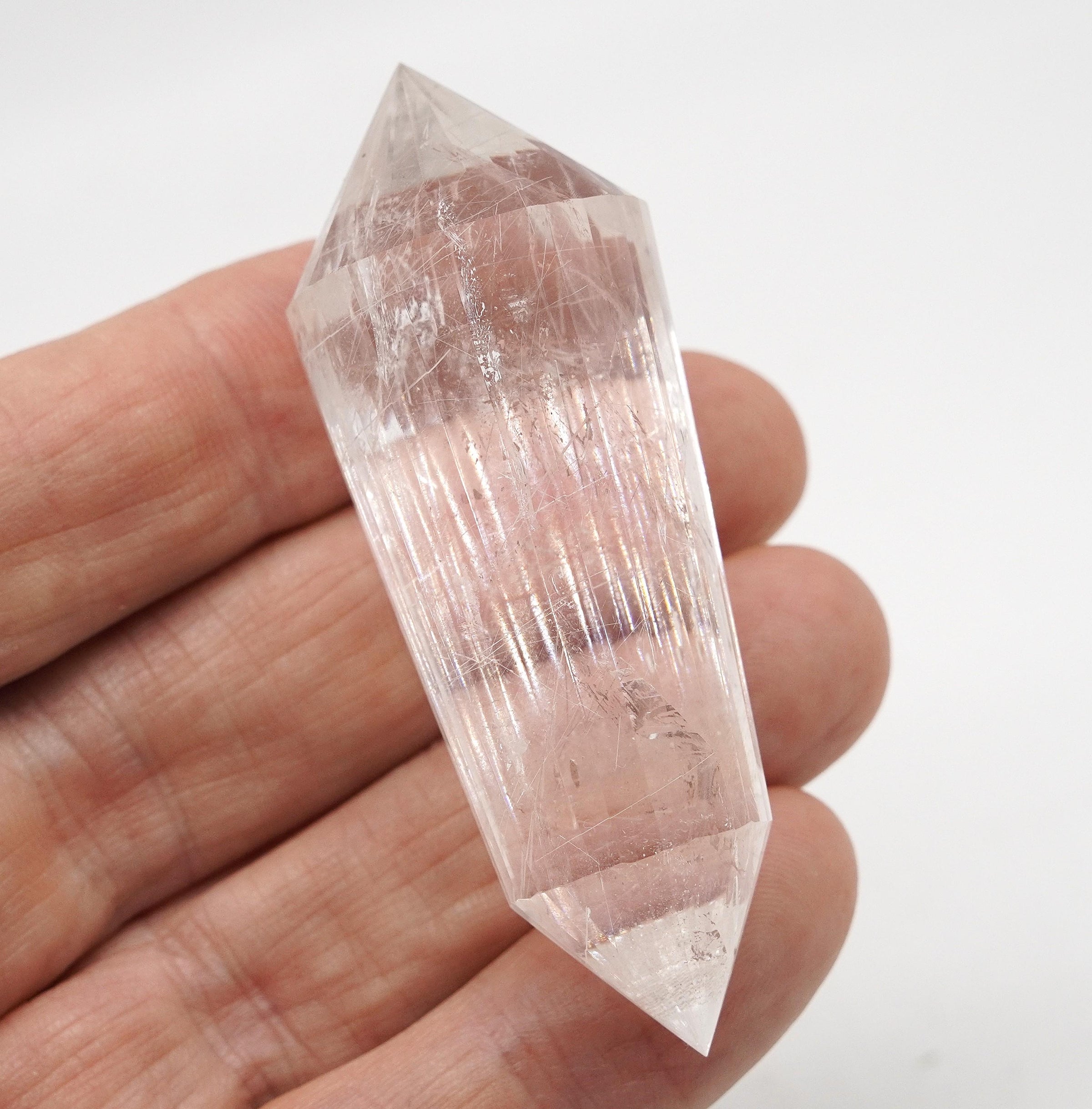 24 Sided Himalayan Rutilated Quartz Vogel Wand