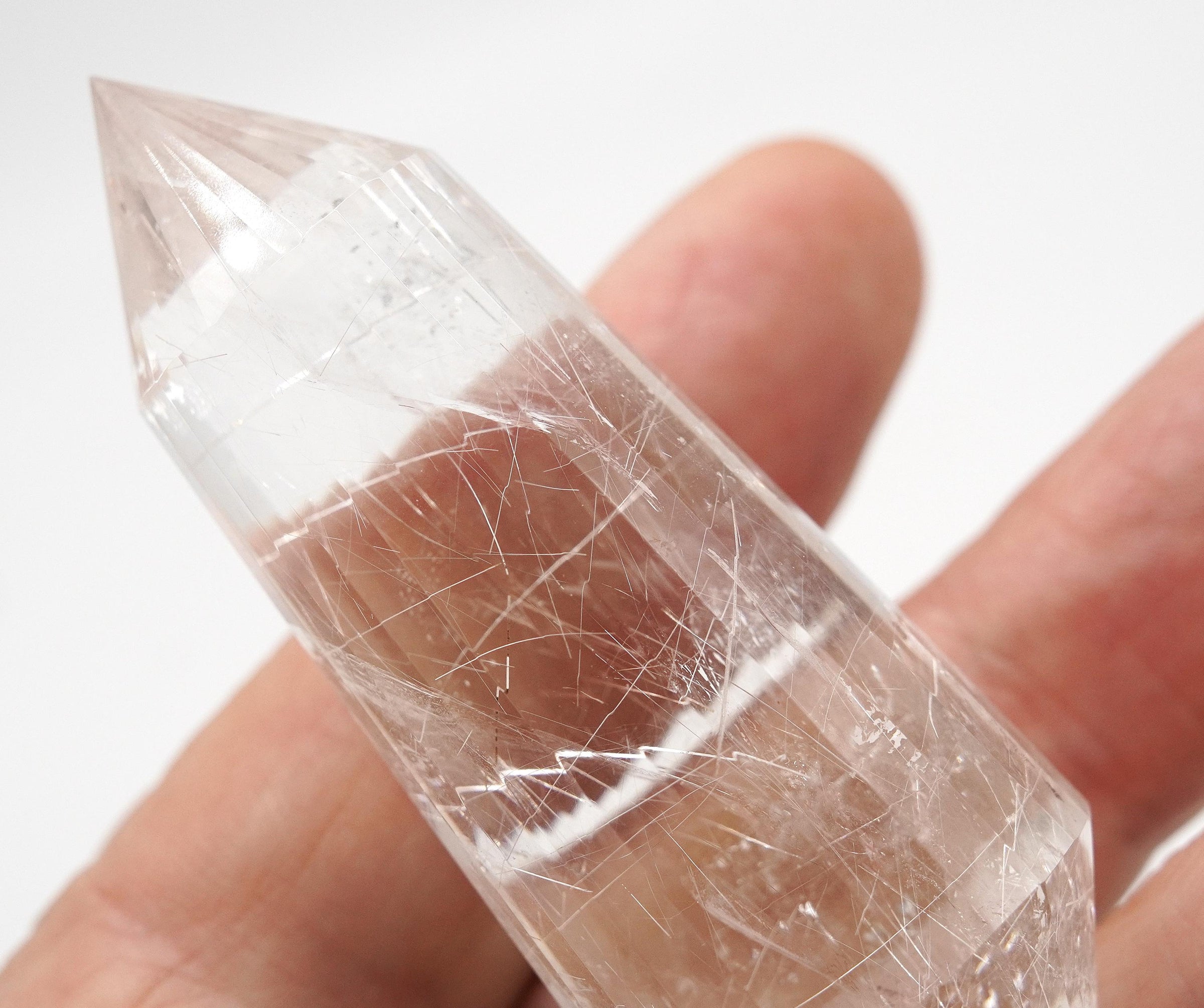 24 Sided Himalayan Rutilated Quartz Vogel Wand