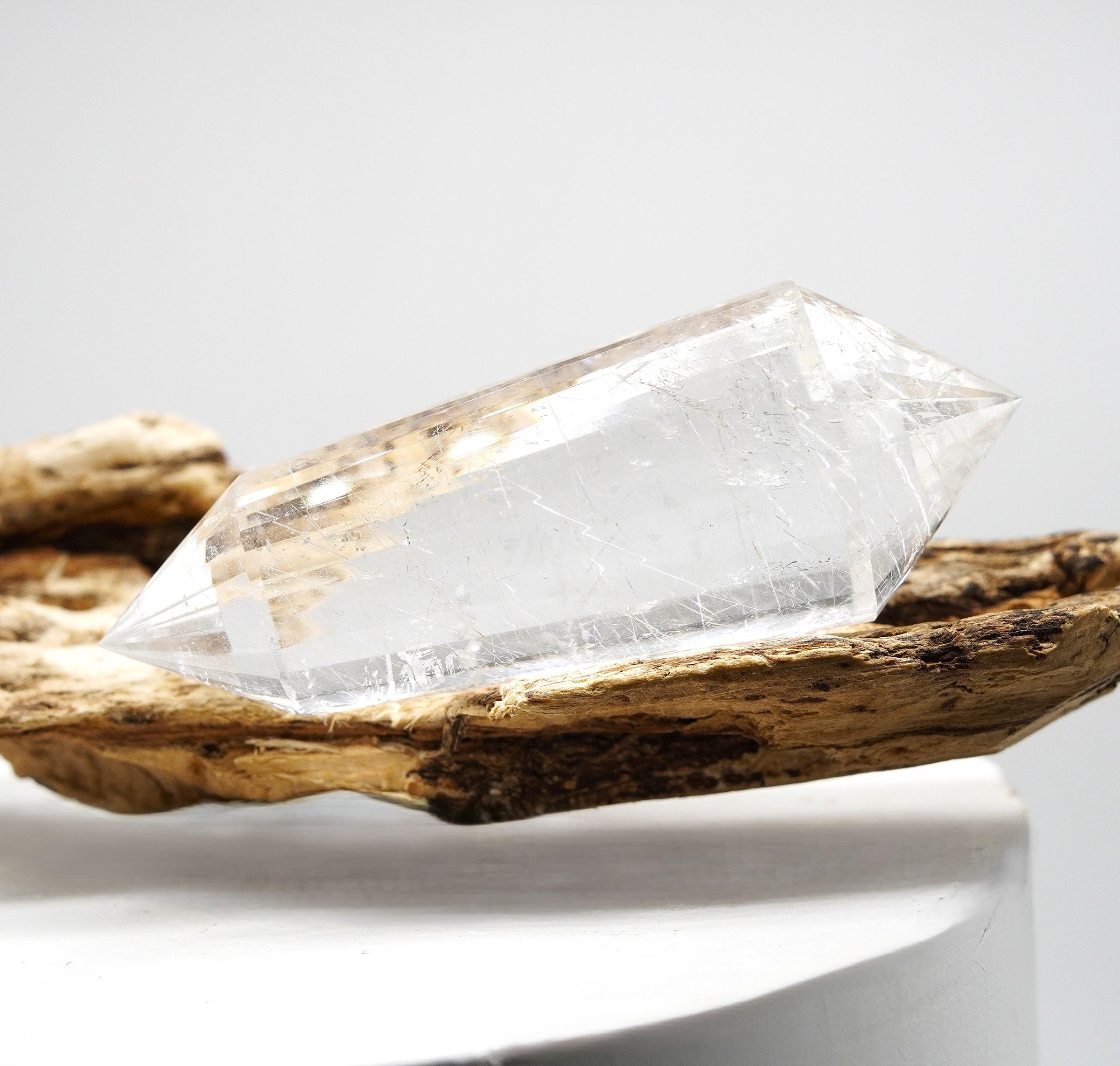 24 Sided Himalayan Rutilated Quartz Vogel Wand