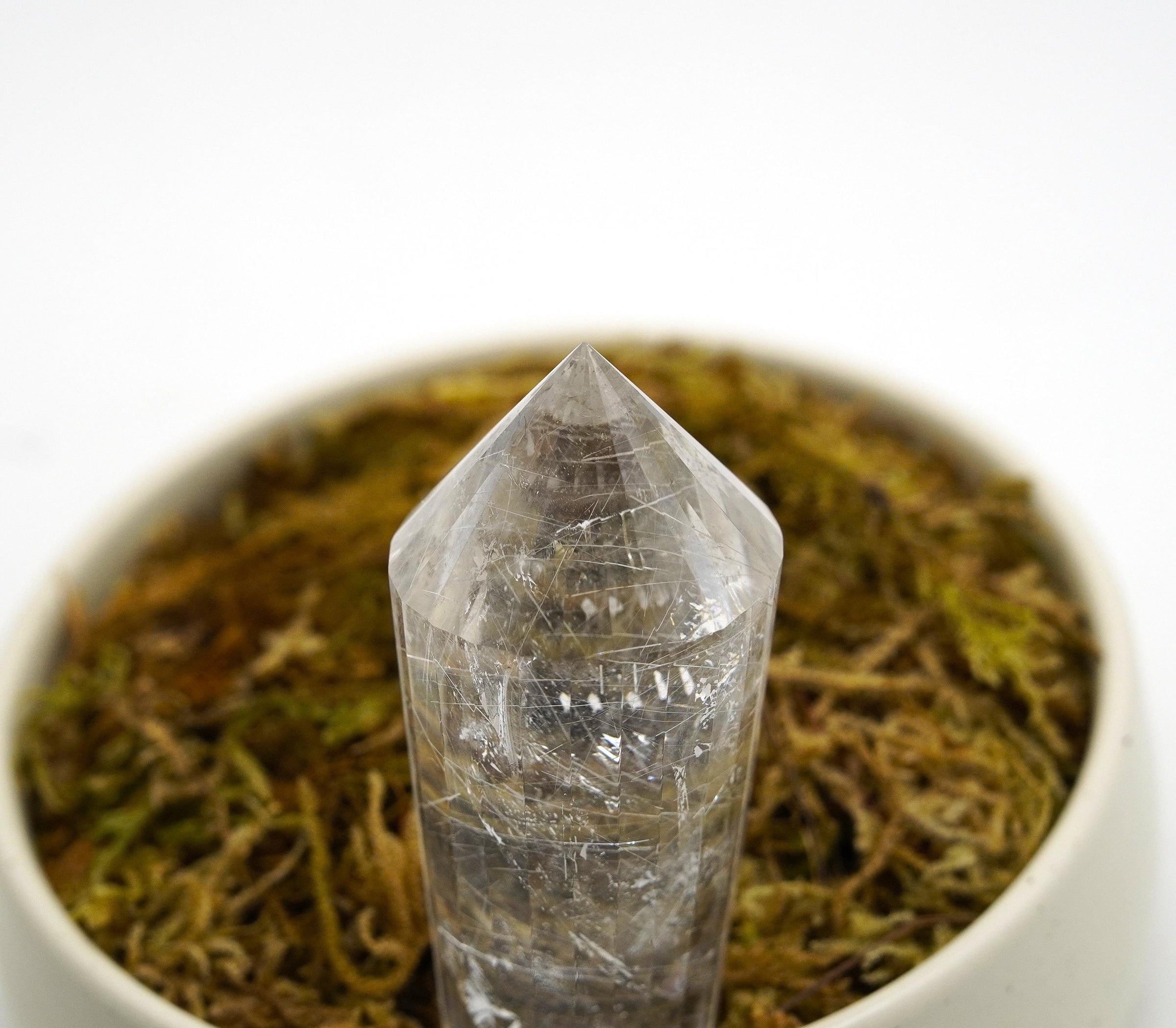 24 Sided Himalayan Rutilated Quartz Vogel Wand