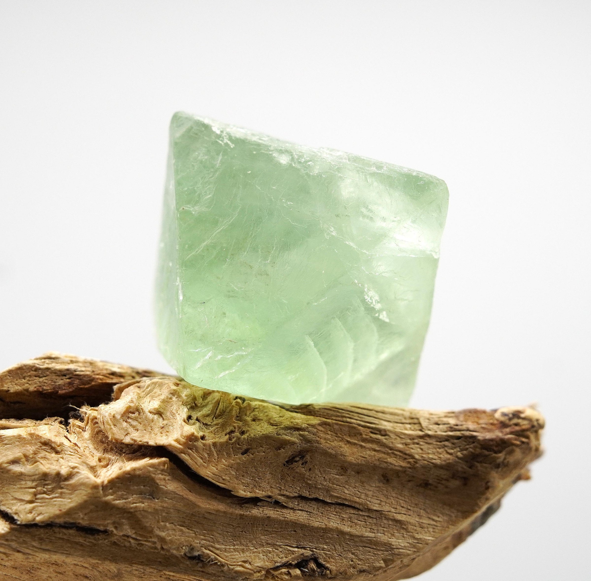 Green Fluorite Natural Octahedron: Ethically Mined Fluorite Crystal