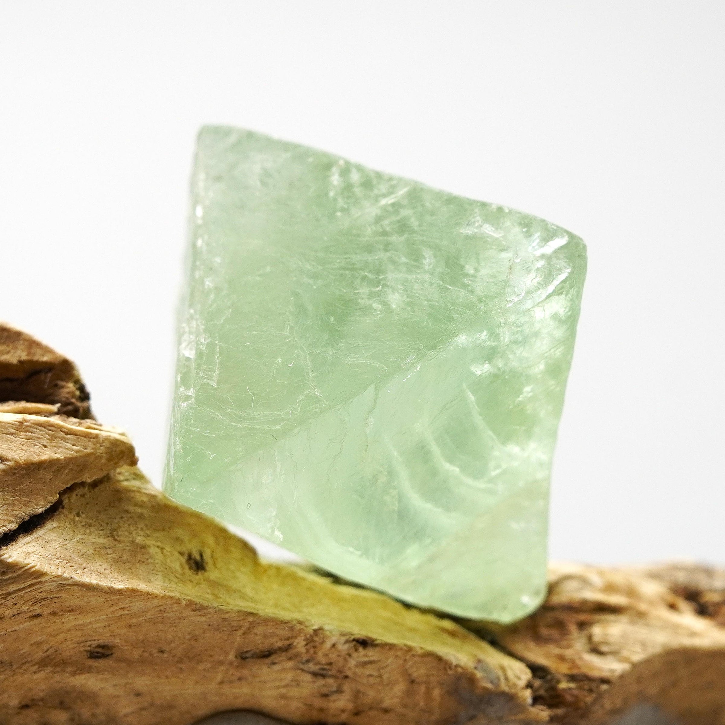 Green Fluorite Natural Octahedron: Ethically Mined Fluorite Crystal