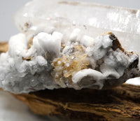 Brandberg DT with White Calcite Overgrowth: Ethically Hand-Mined Large Quartz Crystal