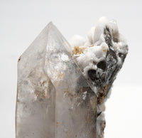 Brandberg DT with White Calcite Overgrowth: Ethically Hand-Mined Large Quartz Crystal