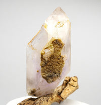 Brandberg Enhydro with Prehnite: Ethically Hand-Mined Large Quartz Crystal