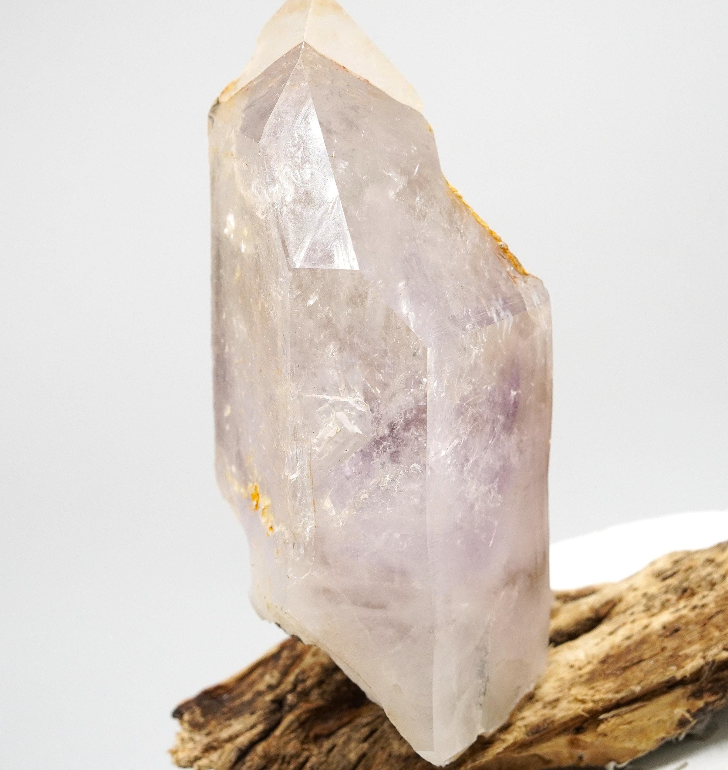 Brandberg Enhydro with Prehnite: Ethically Hand-Mined Large Quartz Crystal