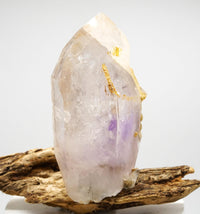 Brandberg Enhydro with Prehnite: Ethically Hand-Mined Large Quartz Crystal