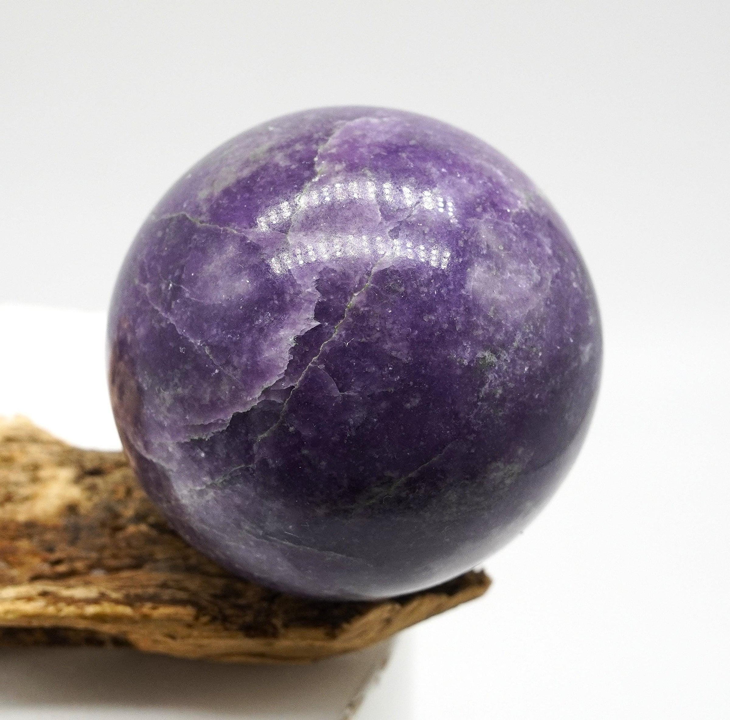 Lepidolite Sphere: Ethically Mined Crystal for Calm & Meditation
