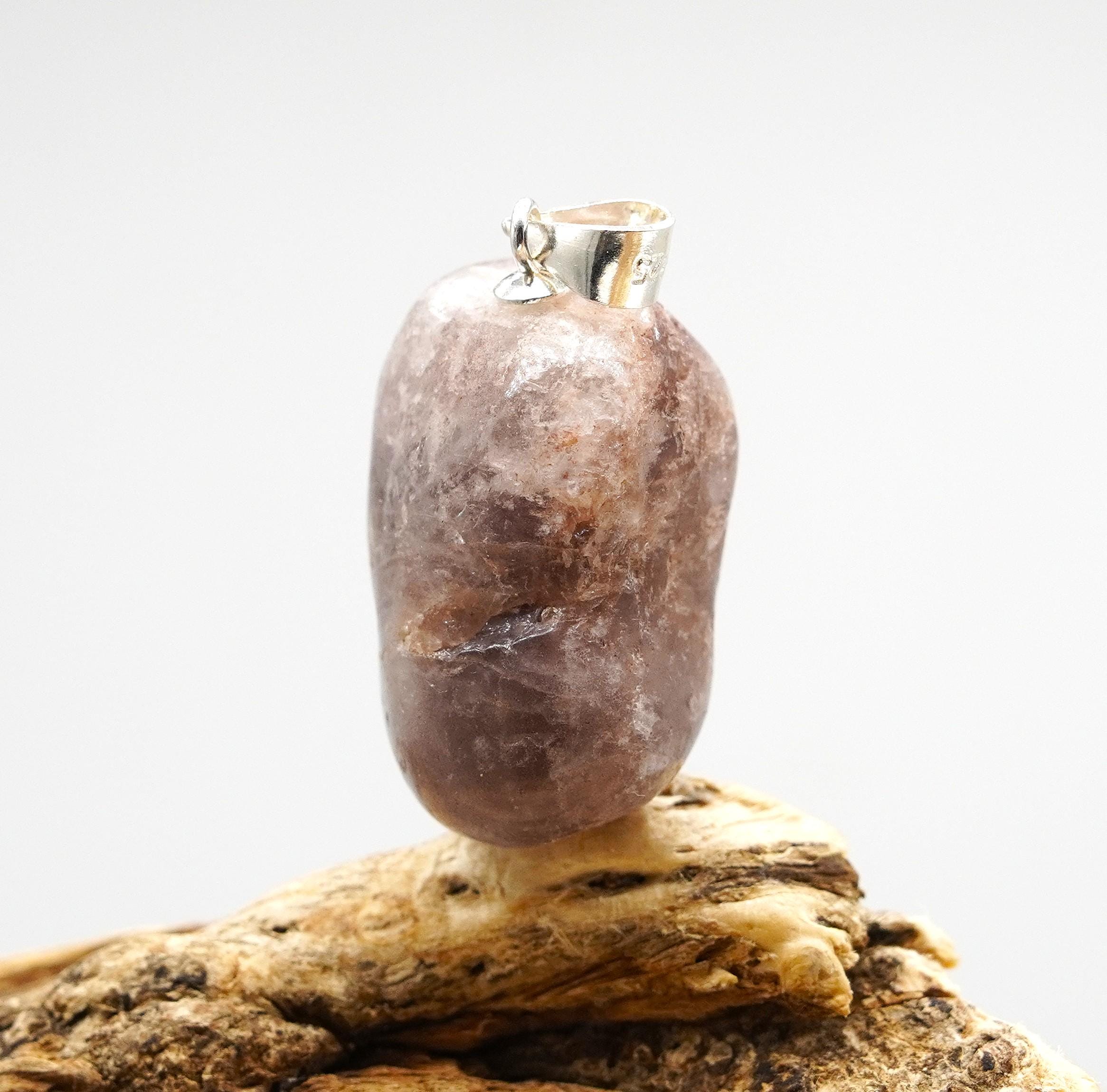 Lithium Quartz Silver Pendant: Handmade, Natural Lithium Crystal