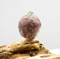 Lithium Quartz Silver Pendant: Handmade, Natural Lithium Crystal