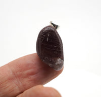 Lithium Quartz Silver Pendant: Handmade, Natural Lithium Crystal