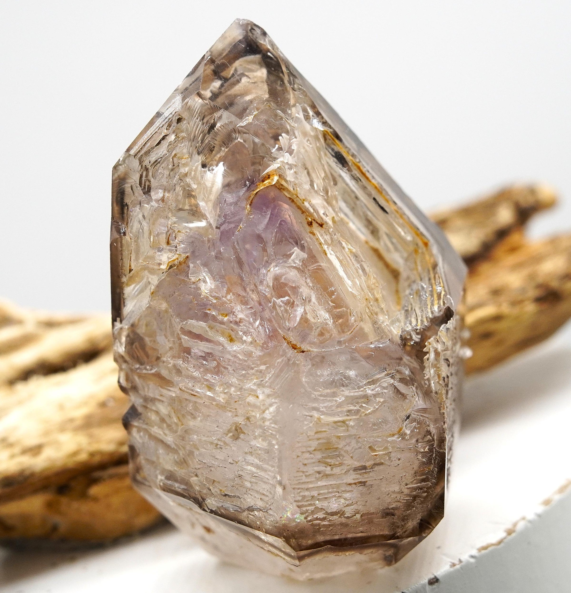 Omapeleki Brandberg Skeletal Black Phantom: Ethically Mined Quartz Crystal