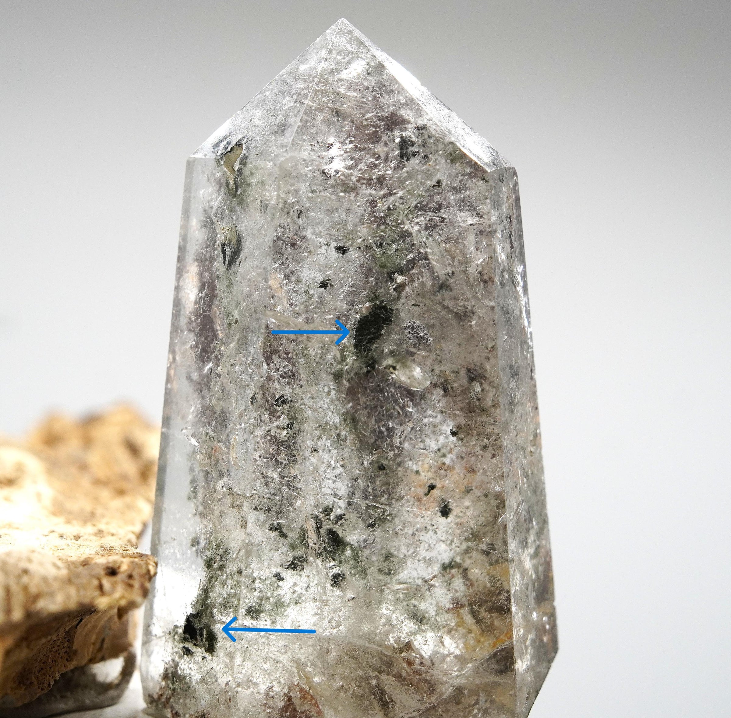 Garden Quartz: Hand-Mined Himalayan Crystal with Chlorite & Black Tourmaline