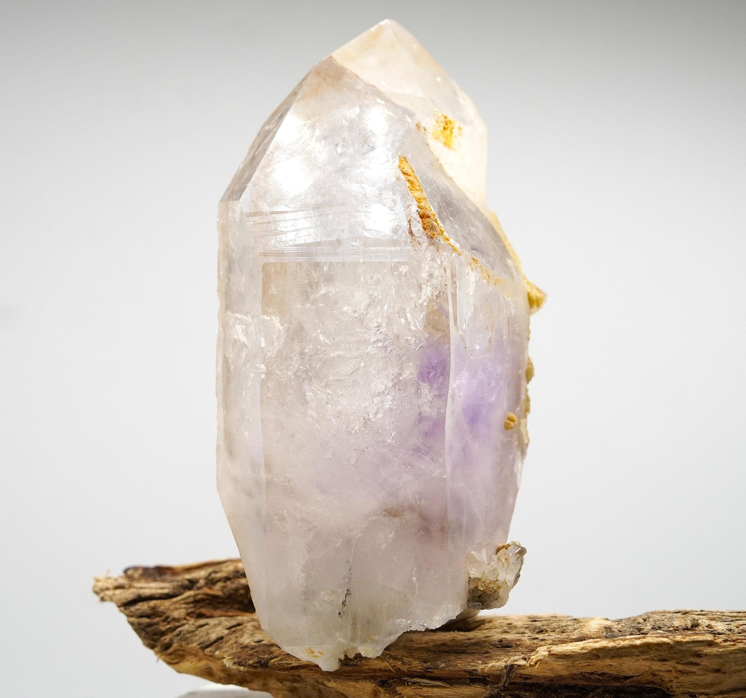 Brandberg Enhydro with Prehnite: Ethically Hand-Mined Large Quartz Crystal