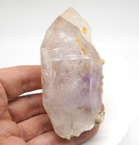 Brandberg Enhydro with Prehnite: Ethically Hand-Mined Large Quartz Crystal