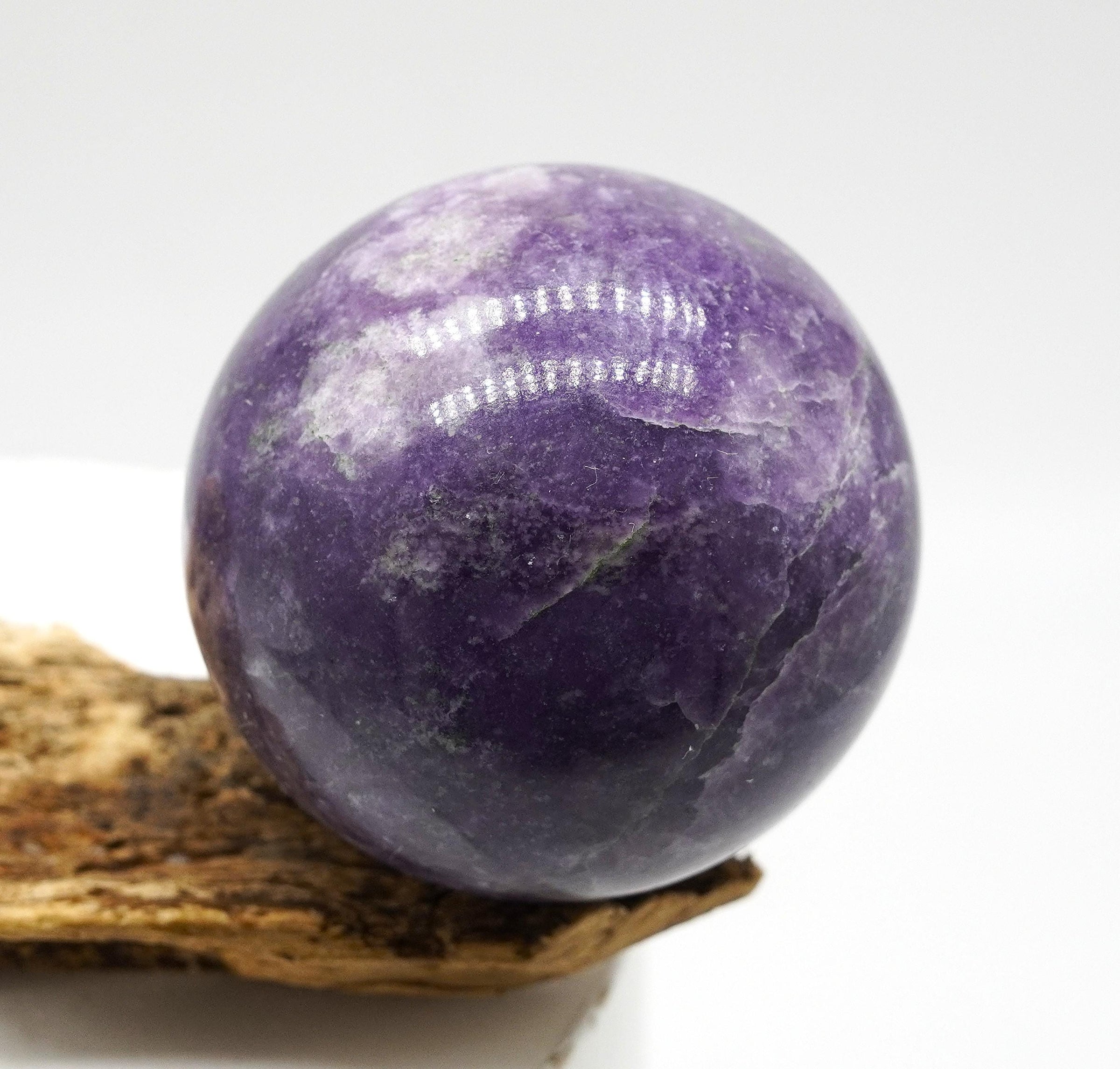 Lepidolite Sphere: Ethically Mined Crystal for Calm & Meditation
