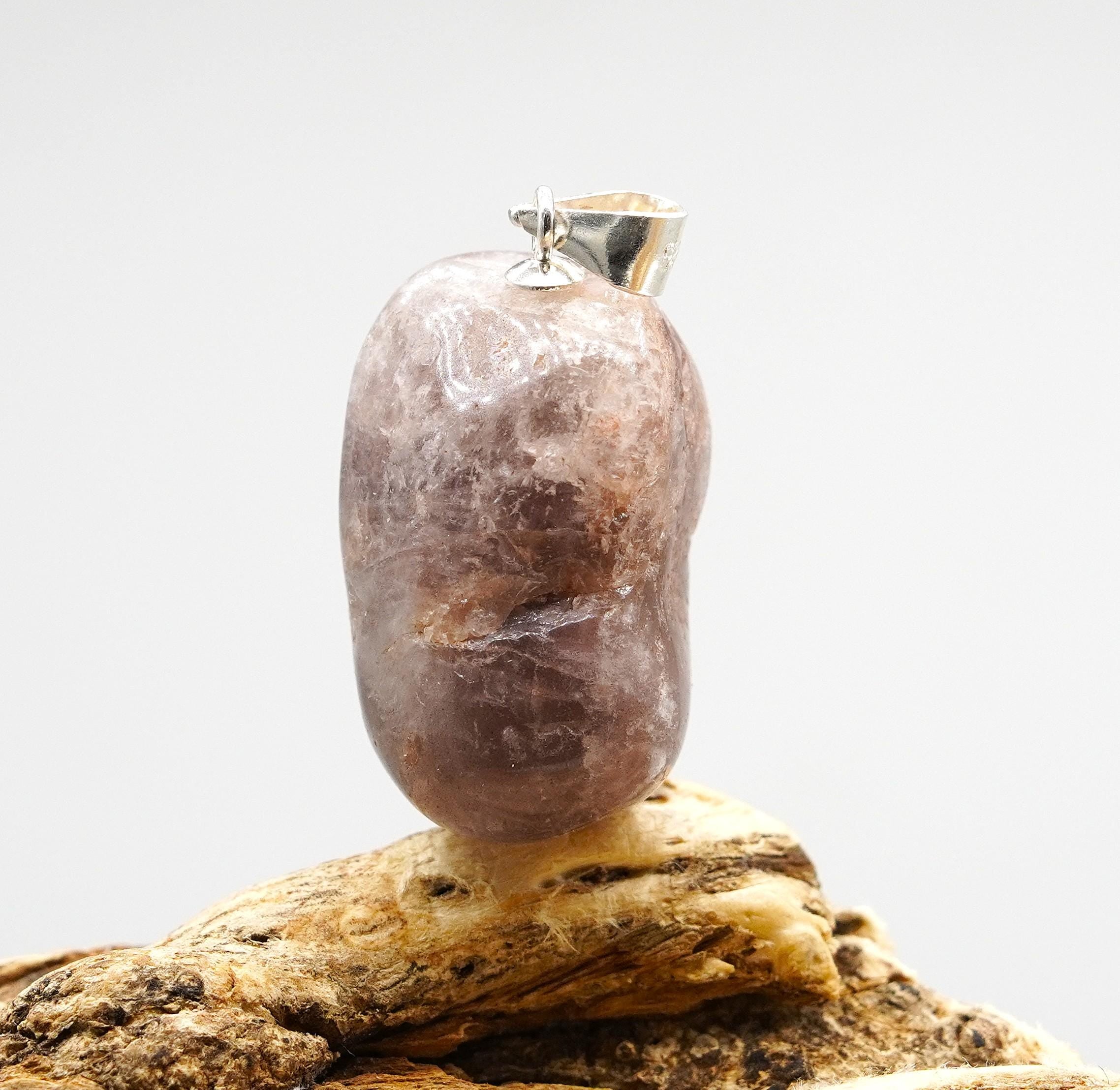 Lithium Quartz Silver Pendant: Handmade, Natural Lithium Crystal