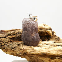 Lithium Quartz Silver Pendant: Handmade, Natural Lithium Crystal