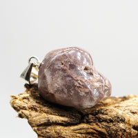 Lithium Quartz Silver Pendant: Handmade, Natural Lithium Crystal
