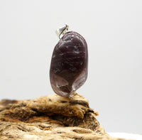 Lithium Quartz Silver Pendant: Handmade, Natural Lithium Crystal