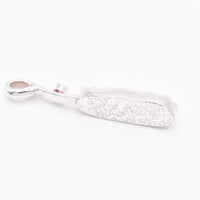 Sterling Silver Biwa Pearl and Pink Tourmaline Pendant