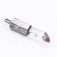 Handmade Brandberg Harlequin Quartz Hammered Sterling Silver Pendant