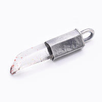 Handmade Brandberg Harlequin Quartz Hammered Sterling Silver Pendant