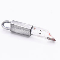 Handmade Brandberg Harlequin Quartz Hammered Sterling Silver Pendant