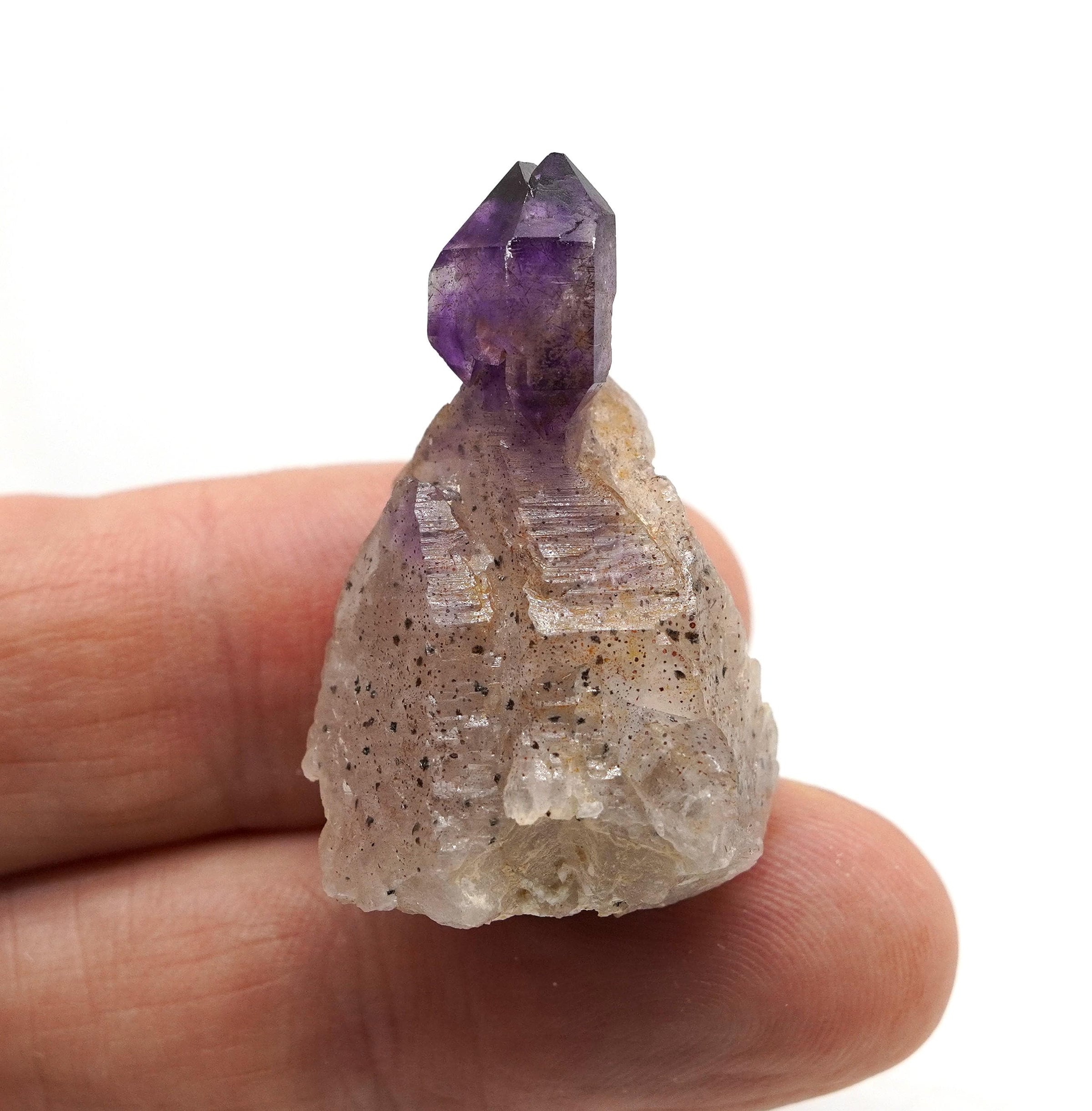 Brandberg Self-Healed Harlequin Quartz: Ethically Mined Natural Crystal