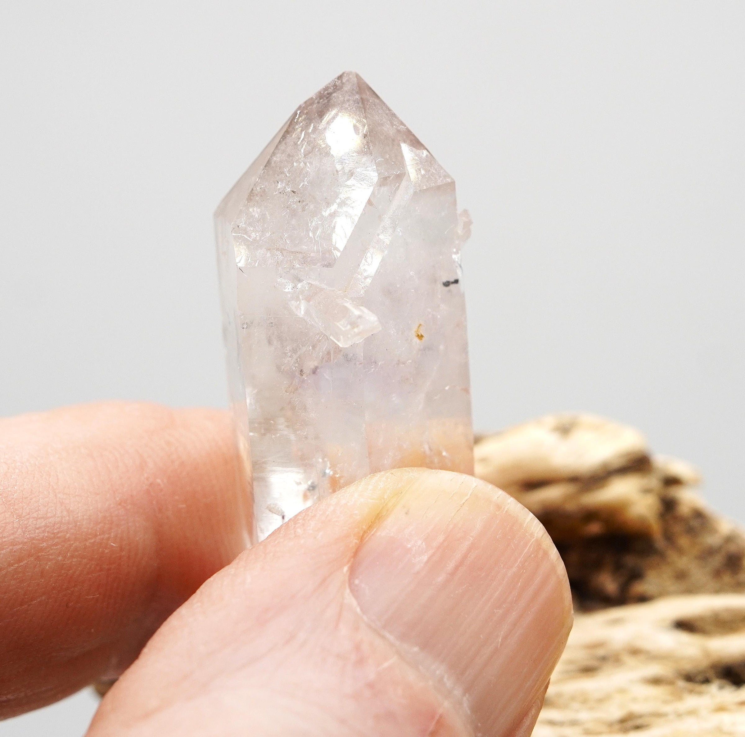 Brandberg Harlequin Twin Crystal: Ethically Hand-Mined Natural Raw Crystal