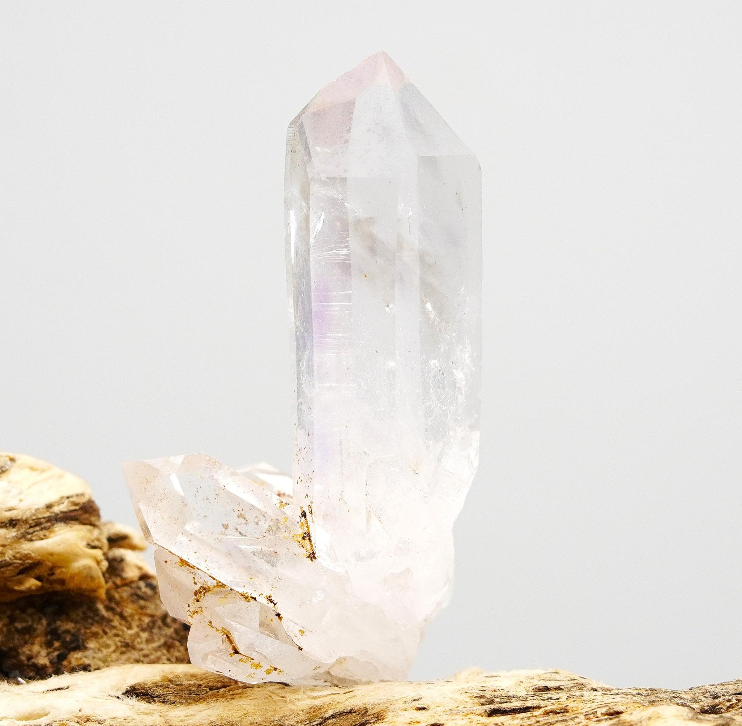 Brandberg Quartz on Mini Cluster: Ethically Hand-Mined Raw Crystal