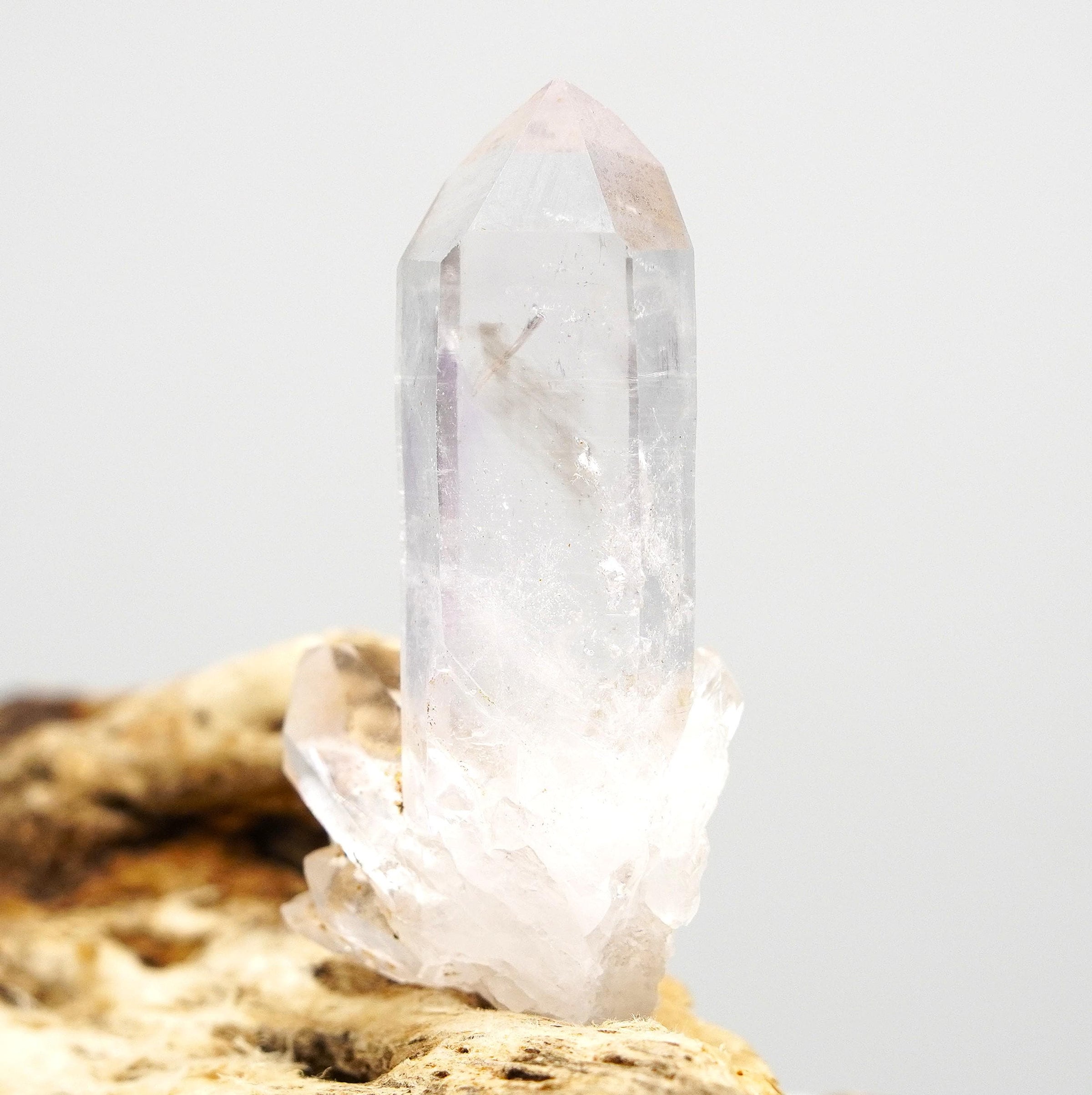 Brandberg Quartz on Mini Cluster: Ethically Hand-Mined Raw Crystal