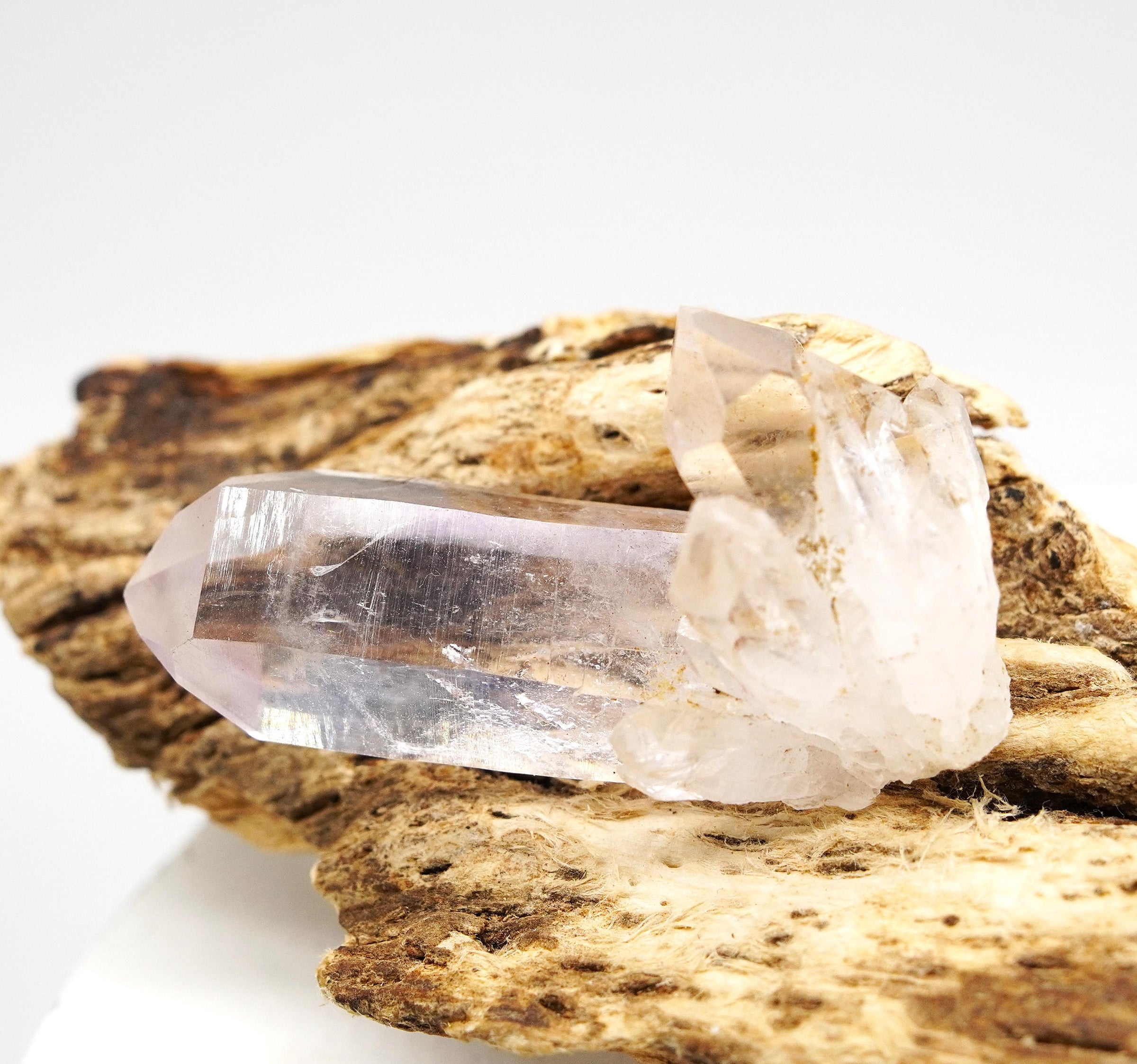 Brandberg Quartz on Mini Cluster: Ethically Hand-Mined Raw Crystal